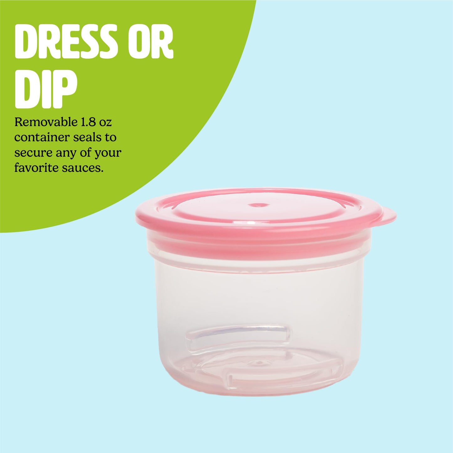 Tasty Travel Snack Cups with Spoons, On-The-Go Snacking, Divided Compartments, Great for Nuts, Cereal, Granola, Yogurt and More, Made Without BPA, 2-Pack, Aqua